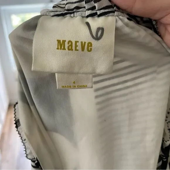 Maeve High low Black and White Dress - Picture 7 of 9